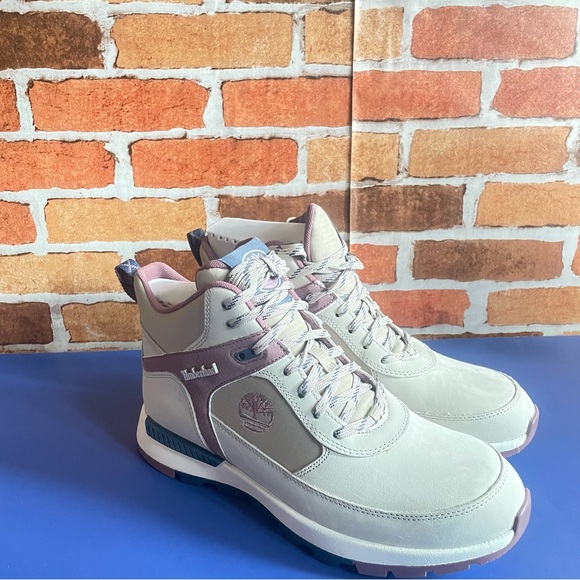 Timberland Women's Field Trekker Mid Light White Nubuck Hiking Shoe - Picture 6 of 7